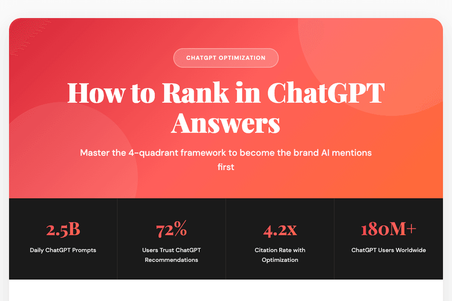 ChatGPT Ranking Factors for GEO