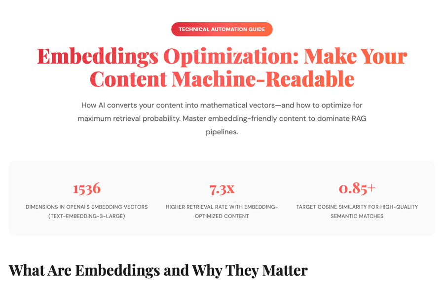 Embeddings Optimization Geo