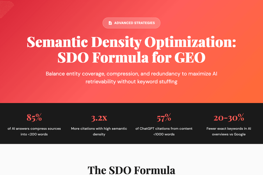 Semantic Density Optimization Geo