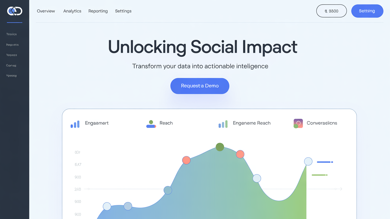 Data visualization showing social media metrics being transformed into business insights with analytics dashboard