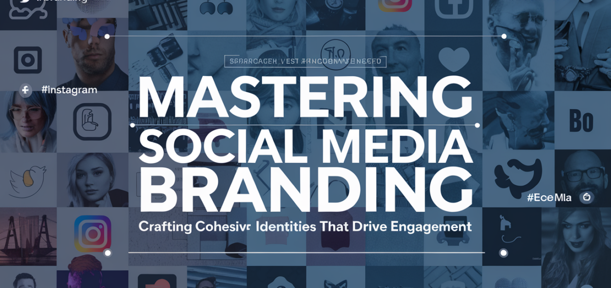 Banner with 'Mastering Social Media Branding' title and vibrant, cohesive design elements.