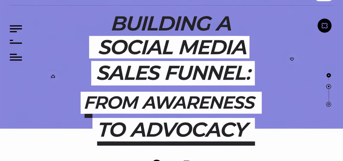 Blog banner titled 'Building a Social Media Sales Funnel' with a funnel graphic.