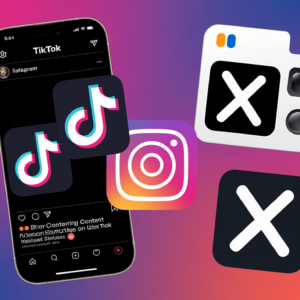 Blog banner with 'Social-Media SEO: Mastering Content Visibility' on TikTok, Instagram & X