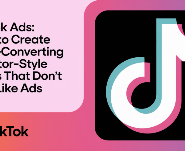 Banner with 'TikTok Ads' title, vibrant colors, and creative ad elements.