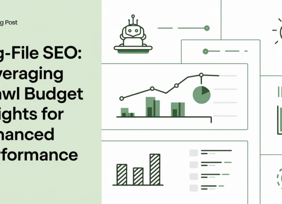Blog banner with 'Log-File SEO: Leveraging Crawl Budget Insights' title