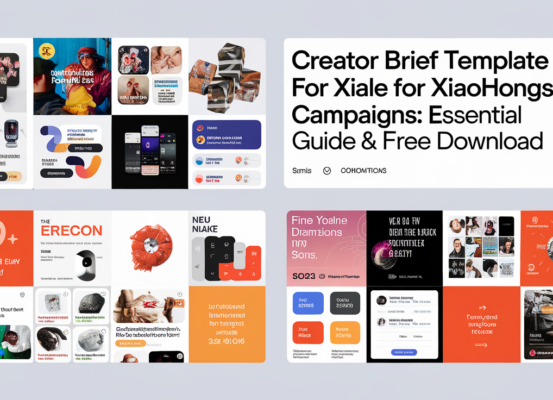 Blog banner with title 'Creator Brief Template for Xiaohongshu Campaigns: Essential Guide & Free Download' in bold text on a colorful abstract background.