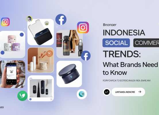 Blog banner with title 'Indonesia Social Commerce Trends: What Brands Need to Know' in bold font