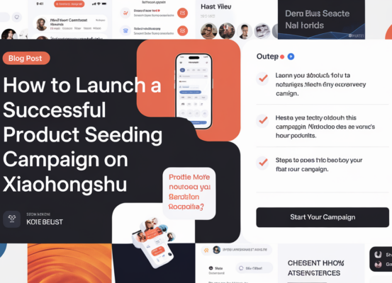 Banner with 'How to Launch a Successful Product Seeding Campaign on Xiaohongshu' in bold letters.