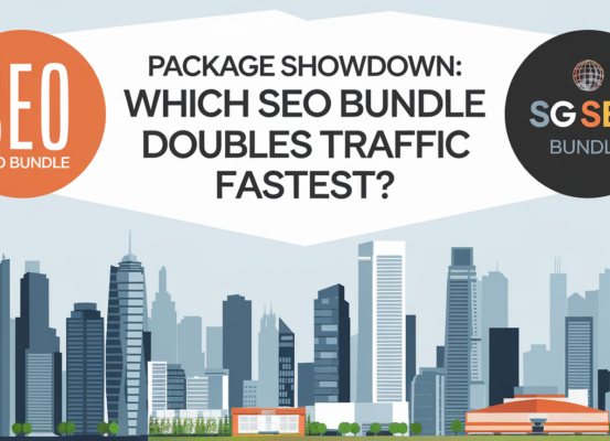 Banner with 'Package Showdown: Which SG SEO Bundle Doubles Traffic Fastest?' in bold font