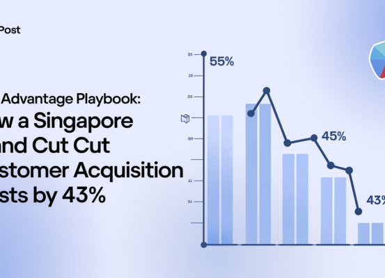 Blog banner: SEO Advantage Playbook title with a graph and Singapore skyline background.