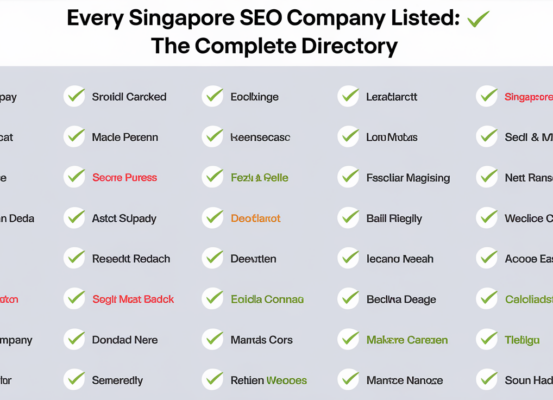 Blog banner with 'Every Singapore SEO Company Listed: The Complete Directory' title.