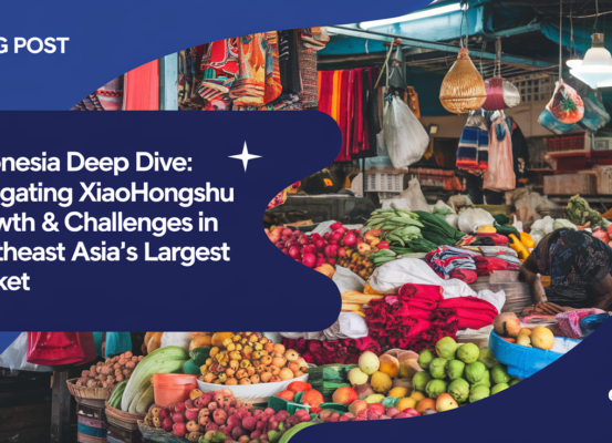 Blog banner with 'Indonesia Deep Dive' title, featuring Southeast Asia map and Xiaohongshu logos.