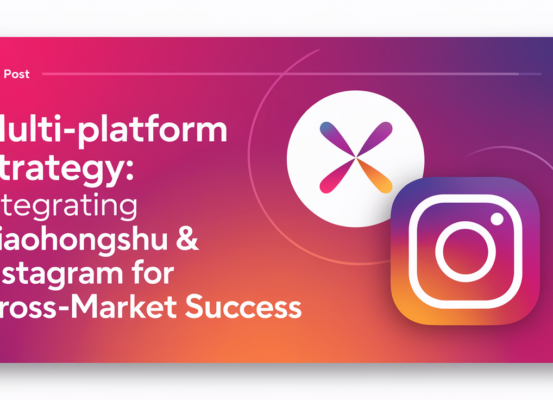 Blog banner with 'Multi-Platform Strategy' title, featuring social media logos.