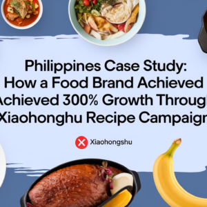 Blog banner with title 'Philippines Case Study: 300% Growth via Xiaohongshu Campaign'