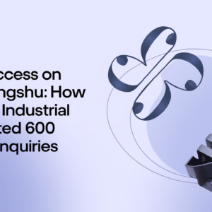 Blog banner titled 'B2B Success on Xiaohongshu: How an Industrial Supplier Generated 600 Quality Inquiries'