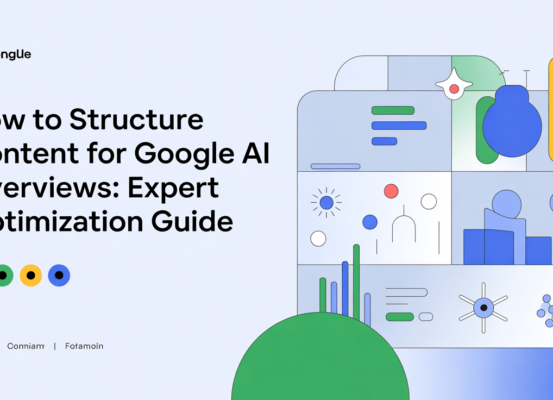 Banner with title 'How to Structure Content for Google AI Overviews: Expert Optimization Guide'