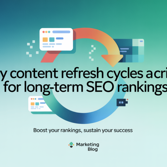 Banner with 'Why Content Refresh Cycles Are Critical for Long-Term SEO Rankings' in bold text.