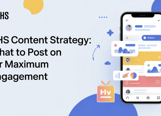 Banner with 'XHS Content Strategy' title, vibrant color scheme, modern design