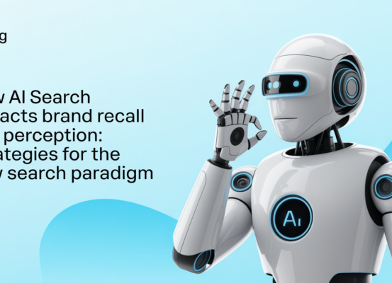 Blog banner with title 'How AI Search Impacts Brand Recall and Perception'