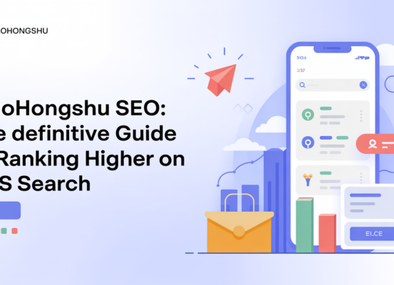 Blog banner with title 'Xiaohongshu SEO: The Definitive Guide to Ranking Higher on XHS Search'