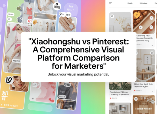 Blog banner with 'Xiaohongshu vs Pinterest: Visual Platform Comparison for Marketers' title