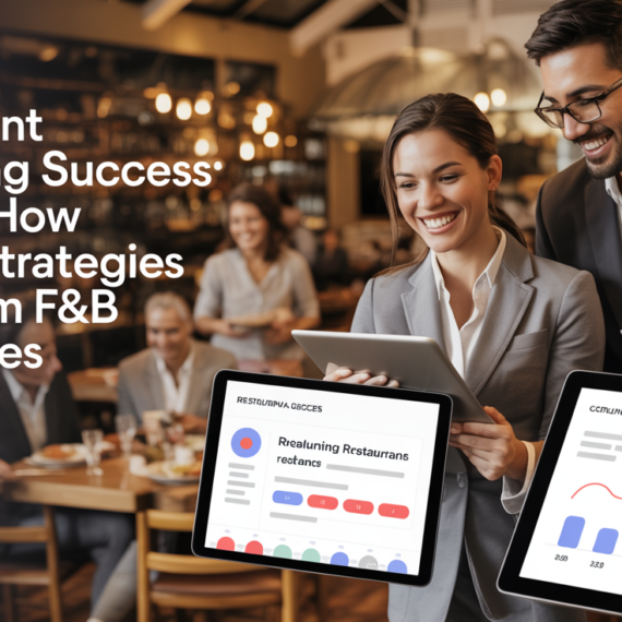 Banner with the title 'Restaurant Marketing Success Stories' in bold, modern font.