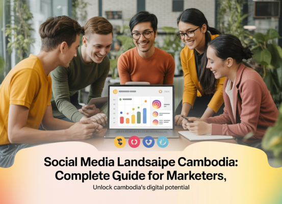 Banner with title 'Social Media Landscape Cambodia: Complete Guide for Marketers'