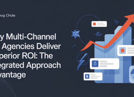 Banner with title 'Why Multi-Channel SEO Agencies Deliver Superior ROI: The Integrated Approach Advantage' in bold.