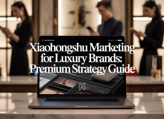 Banner with 'Xiaohongshu Marketing for Luxury Brands: Premium Strategy Guide' title