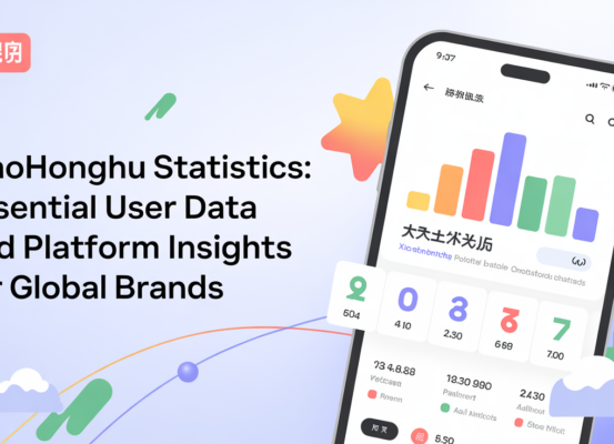 Banner with 'Xiaohongshu Statistics: Essential User Data and Platform Insights for Global Brands' title.