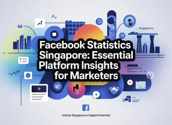 Blog banner titled 'Facebook Statistics Singapore' with marketing visuals