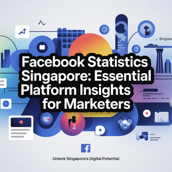 Blog banner titled 'Facebook Statistics Singapore' with marketing visuals