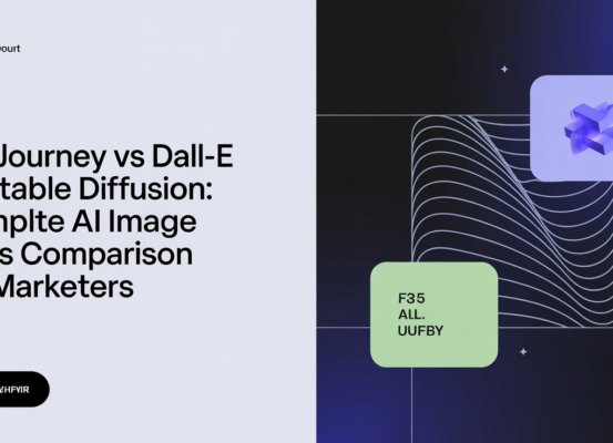 Blog banner with bold title 'Midjourney vs DALL-E vs Stable Diffusion: AI Image Tools Comparison' against a tech-themed backdrop