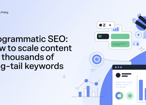 Blog banner with 'Programmatic SEO: How to Scale Content for Thousands of Long-Tail Keywords' in bold text on a digital-themed background.