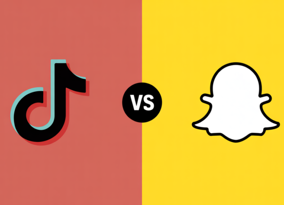 Blog banner with 'TikTok vs Snapchat: The Ultimate Platform Comparison for Reaching Gen Z' title