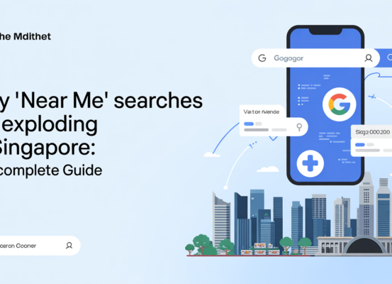 Blog banner with title 'Why 'Near Me' Searches Are Exploding in Singapore: The Complete Guide'
