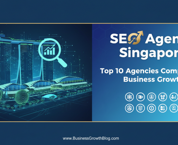 Banner featuring 'SEO Agency Singapore: Top 10 Agencies Compared for Business Growth' in bold text.