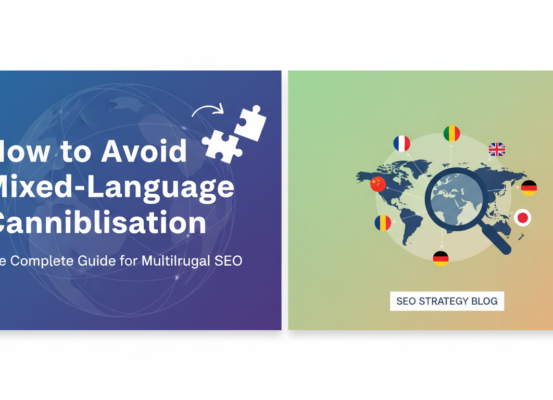 Banner with 'How to Avoid Mixed-Language Cannibalisation: The Complete Guide for Multilingual SEO' title