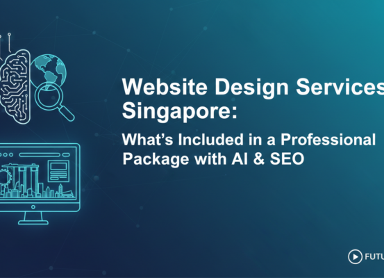 Banner with title: 'Website Design Services Singapore: Professional Package with AI & SEO'.