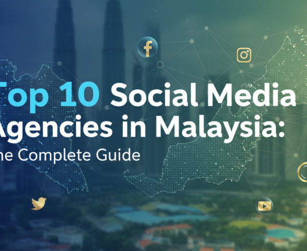 Banner with 'Top 10 Social Media Agencies in Malaysia: The Complete Guide' in bold text