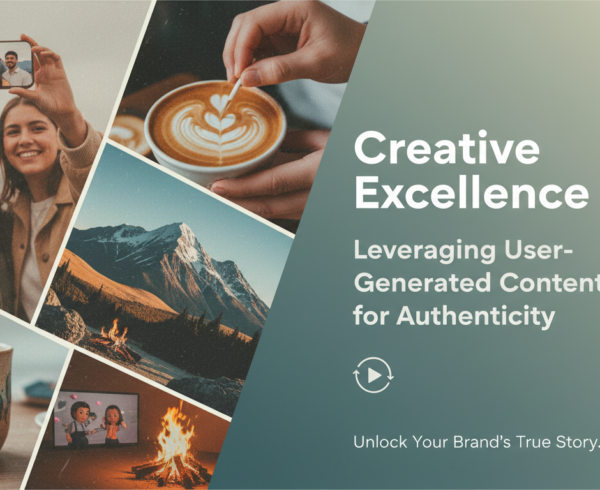 Blog banner with 'Creative Excellence: Leveraging User-Generated Content for Authenticity' in bold.
