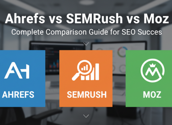 Blog banner with title 'Ahrefs vs SEMrush vs Moz: Complete Comparison Guide for SEO Success'