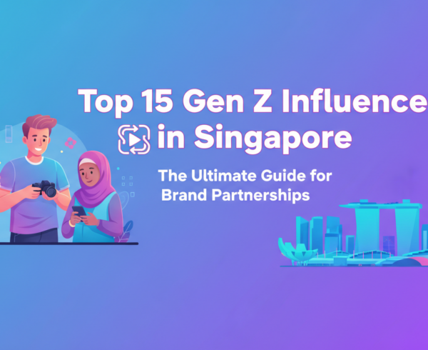 Blog banner with 'Top 15 Gen Z Influencers in Singapore: The Ultimate Guide for Brand Partnerships' title.