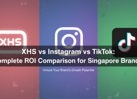 Blog banner: 'XHS vs Instagram vs TikTok: Complete ROI Comparison for Singapore Brands'