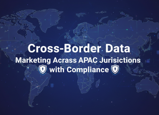 Banner titled 'Cross-Border Data' with digital map and APAC region highlighted