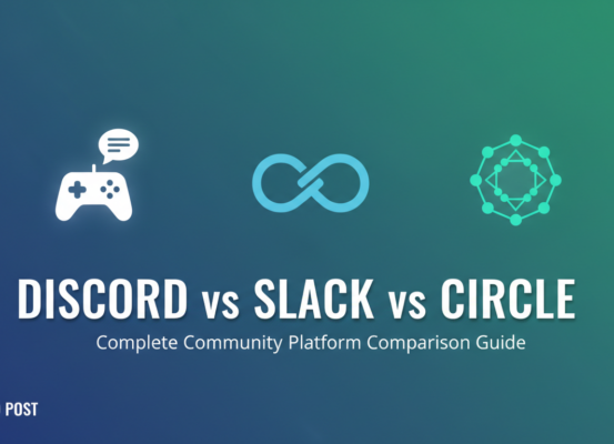 Banner with 'Discord vs Slack vs Circle: Complete Community Platform Comparison Guide' title