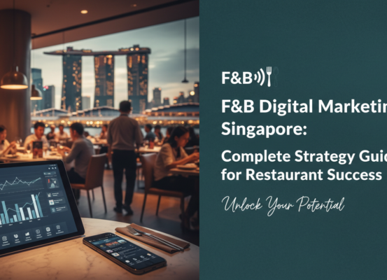 Banner with title 'F&B Digital Marketing Singapore: Complete Strategy Guide for Restaurant Success'