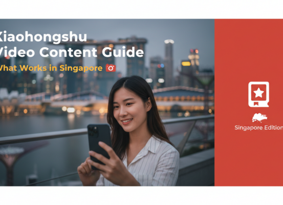 Banner with title 'Xiaohongshu Video Content Guide: What Works in Singapore' in bold font