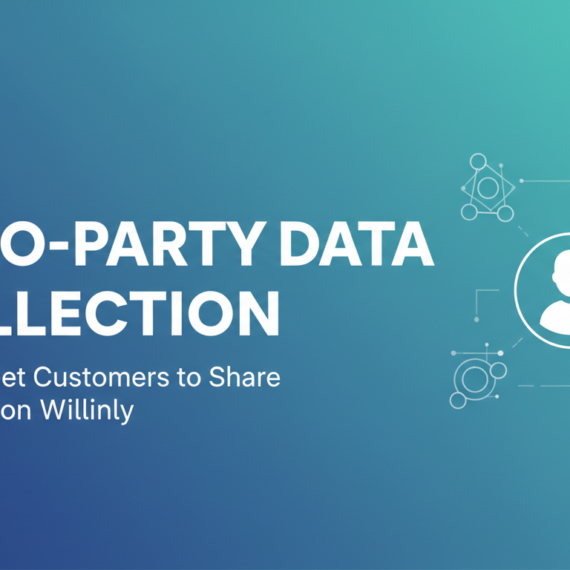 Banner with title 'Zero-Party Data Collection' on a digital, tech-themed background