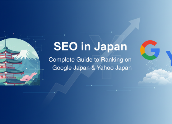 Blog banner reads 'SEO in Japan: Guide to Ranking on Google & Yahoo Japan'